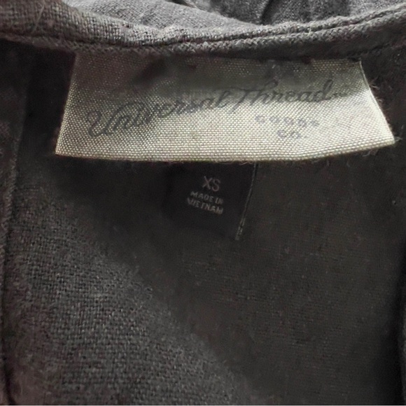 Black Linen Open Back Wide Leg Jumpsuit- Size XS - Picture 8 of 9